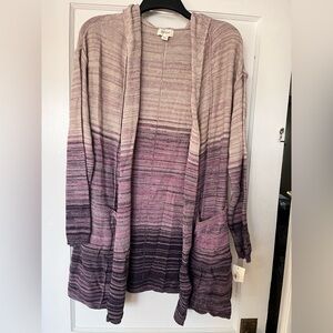 Style & Co. Women's Sweater - Purple and Cream